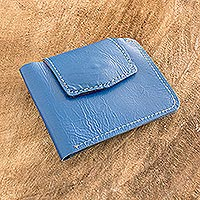 Leather wallet, Essential in Blue