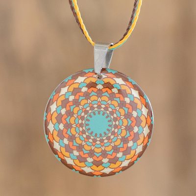 Mandala pendant necklace, Endless Flower