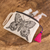 Cotton cosmetic bag, 'Monarch' - Block Print Cosmetic Bag (image 2b) thumbail