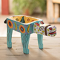 Wood sculpture, 'Guatemalan Horse' - Carved and Painted Wood Horse Figure from Guatemala