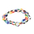 Beaded multi-strand bracelet, 'Glass Garden' - Floral Glass Bead Multi-Strand Bracelet from Guatemala (image 2c) thumbail