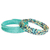 Beaded wrap bracelets, 'Aqua Spirals' (pair) - Glass Beaded Bracelets in Aqua and Other Colors (Pair) (image 2b) thumbail