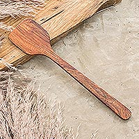 Wood spatula, 'Cooking Flavors' - Natural Wood Spatula Hand Crafted in Guatemala