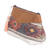 Cotton cosmetic bag, 'Feminine Subtlety' - Multicolored Suede Trimmed Cotton Cosmetic Bag with Tassel (image 2b) thumbail