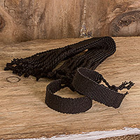 Handwoven friendship bracelets, 'Night Memories' (set of 12) - Set of 12 Handwoven Black Friendship Bracelets