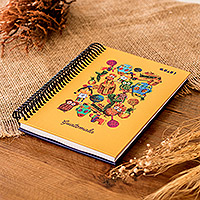 Paper journal, 'The Arts and Guatemala' - Cultural Yellow Paper Journal from Guatemala