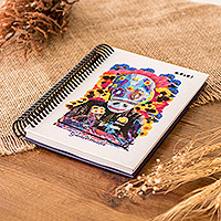 Paper journal, 'The Traditions and Guatemala' - Cultural Mask-Themed Paper Journal from Guatemala