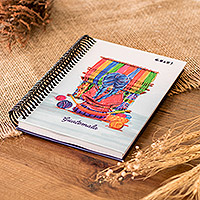 Paper journal, 'The Weaver and Guatemala' - Cultural Weaver-Themed Paper Journal from Guatemala