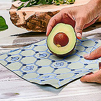Reusable cotton food wrap, 'Eco-Friendly Freshness' - Large Reusable Eco-Friendly Biodegradable Cotton Food Wrap