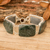 Jade link bracelet, 'Maya Empress' - Polished Sterling Silver Bracelet with Dark Green Jade Links (image 2) thumbail