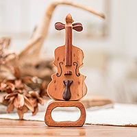 Mahogany home accent, 'Sweet Sound' - Violin Home Accent Carved from Sustainable Mahogany Wood