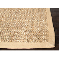Featured review for Natural taupe/tan textured jute area rug, Naturalist