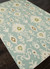Flat-weave tribal pattern wool area rug, 'Romantic' - Flat-Weave Tribal Pattern Light Blue and Ivory Wool Area Rug (image 2c) thumbail