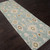 Flat-weave tribal pattern wool area rug, 'Romantic' - Flat-Weave Tribal Pattern Light Blue and Ivory Wool Area Rug (image 2g) thumbail