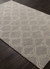 Modern geometric gray/ivory wool blend area rug, 'Smoke Trellis' - Modern Geometric Gray/Ivory Wool Blend Area Rug (image 2c) thumbail
