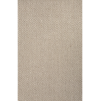Sisal area rug, 'Loren' - 100% Sisal Geometric Taupe/Tan Area Rug Hand Woven in India