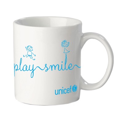 Unicef White Message Mug - High Quality Ceramic