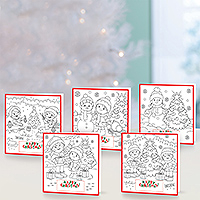 UNICEF Christmas cards, 'Colouring Christmas' (set of 10) - UNICEF Christmas Cards (set of 10)