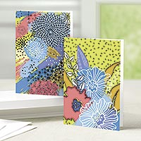 UNICEF all-occasion greeting cards, 'Flower Fields of colour' (pack of 10) - UNICEF Christmas Cards (set of 10)