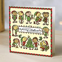 UNICEF Christmas greeting cards, 'Global Elves Workshop' (pack of 10) - UNICEF Christmas Cards (set of 10)