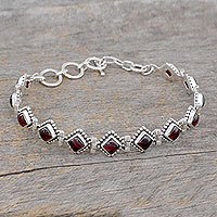 Garnet tennis bracelet,