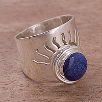 Sodalite cocktail ring Blue Sun Peru