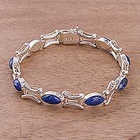 Lapis lazuli link bracelet,