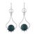 Chrysocolla dangle earrings, 'Andean Moon' - Chrysocolla and Silver Dangle Earrings (image 2a) thumbail