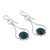 Chrysocolla dangle earrings, 'Andean Moon' - Chrysocolla and Silver Dangle Earrings (image 2f) thumbail