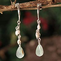 Pearl and opal dangle earrings Sweet Perfection Peru