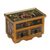 Painted glass chest of drawers, 'Jade Majesty' - Reverse Painted Glass Jewelry Box (image 2a) thumbail