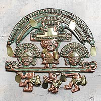 Copper wall adornment Lambayeque Deity Peru