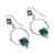 Chrysocolla dangle earrings, 'Flowers, Hugs and Presents' - Chrysocolla dangle earrings (image 2c) thumbail
