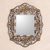 Cedar mirror, 'Antique Charm' - Reverse Painted Glass Wall Mirror thumbail