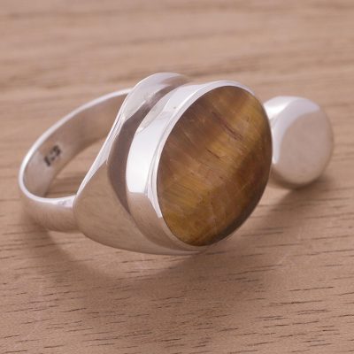 Tiger’s eye cocktail ring