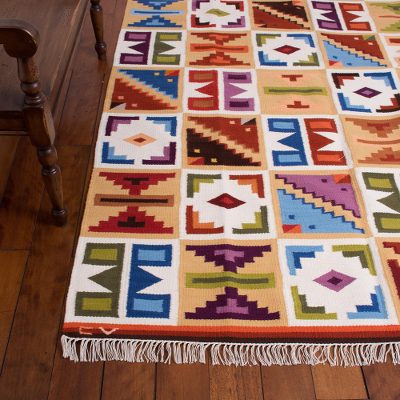 Wool rug, Pastel Calendar (6x8)