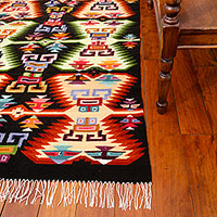 Wool rug Angelfish 4x6 Peru