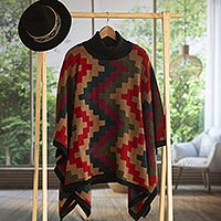 Featured review for Alpaca blend poncho, Pyramids