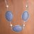 Angelite pendant necklace, 'Heavenly Sky' - Fine Silver Angelite Pendant Necklace thumbail