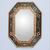 Mirror, 'Wildflowers' - Handmade Reverse Painted Glass Wall Mirror thumbail