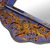 Mirror, 'Pretty in Blue' - Floral Blue Mirror Charming Artisan Reverse Painted Glass (image 2d) thumbail