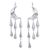 Silver waterfall earrings, 'Temptations' - Artisan Crafted Moon Fine Silver Chandelier Earrings (image 2a) thumbail