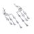Silver waterfall earrings, 'Temptations' - Artisan Crafted Moon Fine Silver Chandelier Earrings (image 2b) thumbail