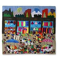 Applique wall hanging,