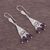 Amethyst chandelier earrings, 'Constellations' - Hand Made Amethyst and Fine Silver Filigree Earrings (image 2b) thumbail