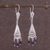 Amethyst chandelier earrings, 'Constellations' - Hand Made Amethyst and Fine Silver Filigree Earrings (image 2c) thumbail