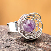 Amethyst solitaire ring Sparrow s Nest Peru