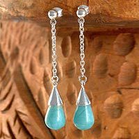 Amazonite dangle earrings,