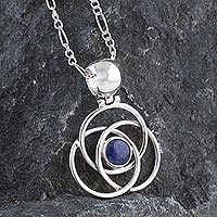 Sodalite pendant necklace,