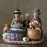Ceramic statuette Outdoor Kitchen Peru